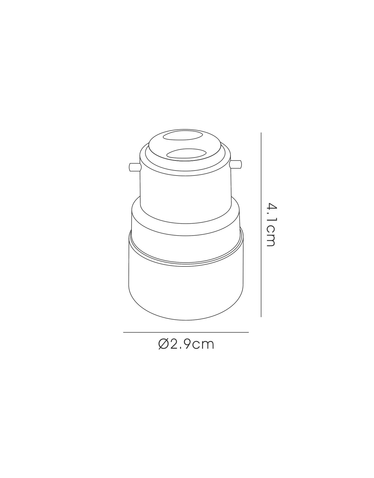 Elements B22 to E14 Lamp Socket Converter White D0230  Deco Elements